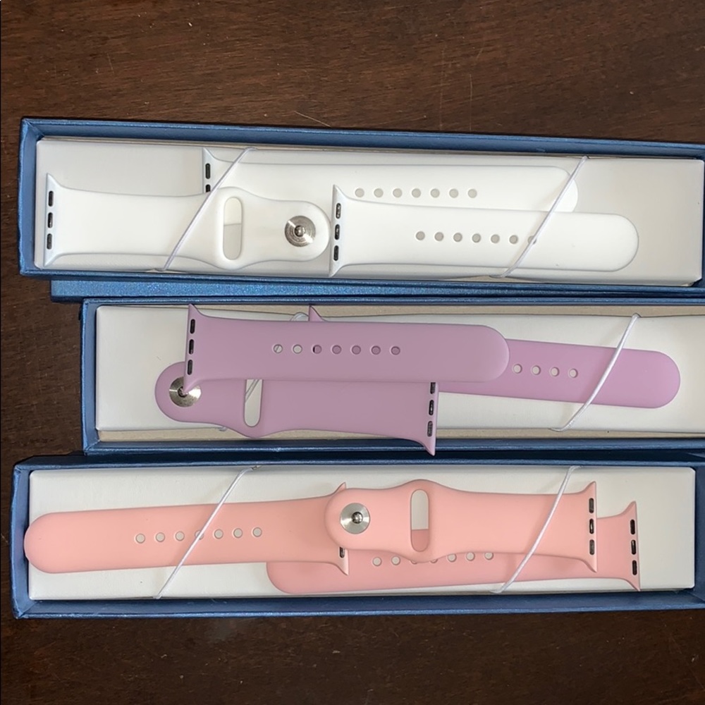3 APPLE WATCH WRIST BANDS * NEW IN BOX *